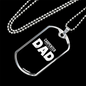 Carpenter Dad Woodworker Dog Tag Stainless Steel or 18k Gold W 24"-Express Your Love Gifts