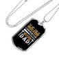 Carpenter Dad Woodworker You Can't Scare Me Dog Tag Stainless Steel or 18k Gold W 24"-Express Your Love Gifts