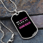 Casino Dealer Blood Gambler Necklace Stainless Steel or 18k Gold Dog Tag 24-Express Your Love Gifts