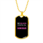 Casino Dealer Blood Gambler Necklace Stainless Steel or 18k Gold Dog Tag 24-Express Your Love Gifts