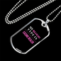 Casino Dealer Blood Gambler Necklace Stainless Steel or 18k Gold Dog Tag 24-Express Your Love Gifts