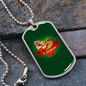 Casino Night Gambler Necklace Stainless Steel or 18k Gold Dog Tag 24-Express Your Love Gifts