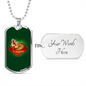 Casino Night Gambler Necklace Stainless Steel or 18k Gold Dog Tag 24-Express Your Love Gifts