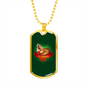 Casino Night Gambler Necklace Stainless Steel or 18k Gold Dog Tag 24-Express Your Love Gifts