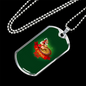 Casino Night Gambler Necklace Stainless Steel or 18k Gold Dog Tag 24-Express Your Love Gifts