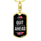 Casino Quote Gambler Keychain Stainless Steel or 18k Gold Dog Tag Keyring-Express Your Love Gifts