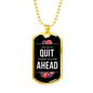Casino Quote Gambler Necklace Stainless Steel or 18k Gold Dog Tag 24-Express Your Love Gifts