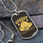 Casino Street Gambler Necklace Stainless Steel or 18k Gold Dog Tag 24" Chain-Express Your Love Gifts