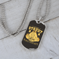 Casino Street Gambler Necklace Stainless Steel or 18k Gold Dog Tag 24" Chain-Express Your Love Gifts