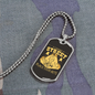 Casino Street Gambler Necklace Stainless Steel or 18k Gold Dog Tag 24" Chain-Express Your Love Gifts