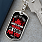 Cast All Anxiety 1 Peter 5:7 Keychain Stainless Steel or 18k Gold Dog Tag Keyring-Express Your Love Gifts
