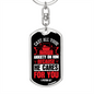Cast All Anxiety 1 Peter 5:7 Keychain Stainless Steel or 18k Gold Dog Tag Keyring-Express Your Love Gifts