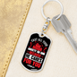 Cast All Anxiety 1 Peter 5:7 Keychain Stainless Steel or 18k Gold Dog Tag Keyring-Express Your Love Gifts