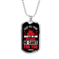 Cast All Anxiety 1 Peter 5:7 Necklace Stainless Steel or 18k Gold Dog Tag 24" Chain-Express Your Love Gifts