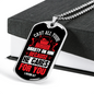 Cast All Anxiety 1 Peter 5:7 Necklace Stainless Steel or 18k Gold Dog Tag 24" Chain-Express Your Love Gifts