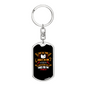 Cast All Your Anxiety 1 Peter 5:7 Keychain Stainless Steel or 18k Gold Dog Tag Keyring-Express Your Love Gifts