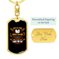 Cast All Your Anxiety 1 Peter 5:7 Keychain Stainless Steel or 18k Gold Dog Tag Keyring-Express Your Love Gifts