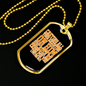 Cast Anxieties On Him 1 Peter 5:7 Necklace Stainless Steel or 18k Gold Dog Tag 24" Chain-Express Your Love Gifts