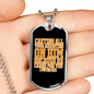 Cast Anxieties On Him 1 Peter 5:7 Necklace Stainless Steel or 18k Gold Dog Tag 24" Chain-Express Your Love Gifts