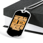 Cast Anxieties On Him 1 Peter 5:7 Necklace Stainless Steel or 18k Gold Dog Tag 24" Chain-Express Your Love Gifts