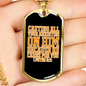 Cast Anxieties On Him 1 Peter 5:7 Necklace Stainless Steel or 18k Gold Dog Tag 24" Chain-Express Your Love Gifts