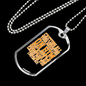 Cast Anxieties On Him 1 Peter 5:7 Necklace Stainless Steel or 18k Gold Dog Tag 24" Chain-Express Your Love Gifts