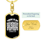 Cast Out Fear 1 John Keychain Stainless Steel or 18k Gold Dog Tag Keyring-Express Your Love Gifts