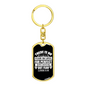Cast Out Fear 1 John Keychain Stainless Steel or 18k Gold Dog Tag Keyring-Express Your Love Gifts