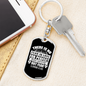Cast Out Fear 1 John Keychain Stainless Steel or 18k Gold Dog Tag Keyring-Express Your Love Gifts