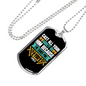 Cast Your Anxiety 1 Peter 5:7 Necklace Stainless Steel or 18k Gold Dog Tag 24" Chain-Express Your Love Gifts