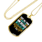 Cast Your Anxiety 1 Peter 5:7 Necklace Stainless Steel or 18k Gold Dog Tag 24" Chain-Express Your Love Gifts