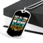 Cast Your Anxiety 1 Peter 5:7 Necklace Stainless Steel or 18k Gold Dog Tag 24" Chain-Express Your Love Gifts