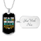 Cast Your Anxiety 1 Peter 5:7 Necklace Stainless Steel or 18k Gold Dog Tag 24" Chain-Express Your Love Gifts