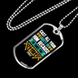 Cast Your Anxiety 1 Peter 5:7 Necklace Stainless Steel or 18k Gold Dog Tag 24" Chain-Express Your Love Gifts