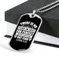 Casteth Out Fear 1 John 4:18 Necklace Stainless Steel or 18k Gold Dog Tag 24"-Express Your Love Gifts