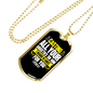 Casting All Anxieties 1 Peter 5:7 Necklace Stainless Steel or 18k Gold Dog Tag 24" Chain-Express Your Love Gifts
