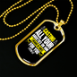 Casting All Anxieties 1 Peter 5:7 Necklace Stainless Steel or 18k Gold Dog Tag 24" Chain-Express Your Love Gifts