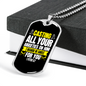 Casting All Anxieties 1 Peter 5:7 Necklace Stainless Steel or 18k Gold Dog Tag 24" Chain-Express Your Love Gifts