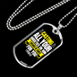 Casting All Anxieties 1 Peter 5:7 Necklace Stainless Steel or 18k Gold Dog Tag 24" Chain-Express Your Love Gifts
