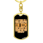 Casting Anxieties 1 Peter 5:7 Keychain Stainless Steel or 18k Gold Dog Tag Keyring-Express Your Love Gifts