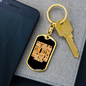Casting Anxieties 1 Peter 5:7 Keychain Stainless Steel or 18k Gold Dog Tag Keyring-Express Your Love Gifts