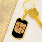 Casting Anxieties 1 Peter 5:7 Keychain Stainless Steel or 18k Gold Dog Tag Keyring-Express Your Love Gifts