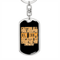 Casting Anxieties 1 Peter 5:7 Keychain Stainless Steel or 18k Gold Dog Tag Keyring-Express Your Love Gifts