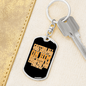 Casting Anxieties 1 Peter 5:7 Keychain Stainless Steel or 18k Gold Dog Tag Keyring-Express Your Love Gifts