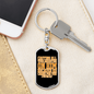 Casting Anxieties 1 Peter 5:7 Keychain Stainless Steel or 18k Gold Dog Tag Keyring-Express Your Love Gifts