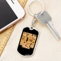 Casting Anxieties 1 Peter 5:7 Keychain Stainless Steel or 18k Gold Dog Tag Keyring-Express Your Love Gifts