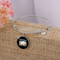 Cat About Catnip Bracelet Stainless Steel or 18k Gold Circle Bangle-Express Your Love Gifts