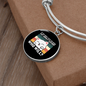 Cat About Catnip Bracelet Stainless Steel or 18k Gold Circle Bangle-Express Your Love Gifts