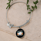 Cat About Catnip Bracelet Stainless Steel or 18k Gold Circle Bangle-Express Your Love Gifts