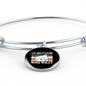 Cat About Catnip Bracelet Stainless Steel or 18k Gold Circle Bangle-Express Your Love Gifts